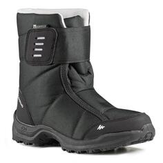 Теплые водонепроницаемые детские ботинки Decathlon — ремешок на липучке Sh100 — размер 24–38 Quechua, черный