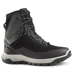 Теплые и водонепроницаемые кожаные походные ботинки Decathlon — Sh900 High Quechua, черный