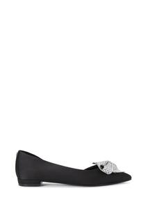 Атласные туфли без каблуков &apos;Regal Bow Flat&apos; Carvela, черный