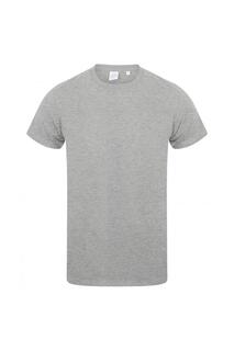Мужская эластичная футболка с короткими рукавами и v-образным вырезом Feel Good Skinni Fit, серый