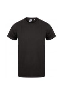 Мужская эластичная футболка с короткими рукавами и v-образным вырезом Feel Good Skinni Fit, черный