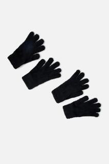 Эластичные пушистые перчатки Twinset Accessorize, черный
