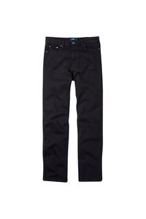 Мужские джинсы стрейч – длина 34 дюйма Cotton Traders, черный
