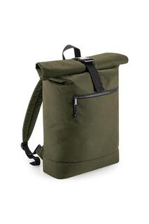 Рюкзак из переработанного материала с загнутым верхом Bagbase, зеленый