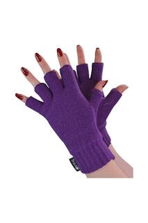 Термальные зимние перчатки без пальцев из мягкого материала Thinsulate на флисовой подкладке THMO, фиолетовый