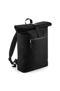 Рюкзак из переработанного материала с загнутым верхом Bagbase, черный