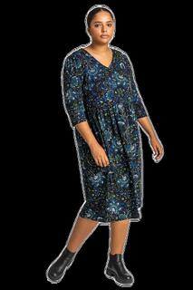 Платье миди с цветочным принтом Curve Boho Roman, синий