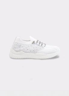 Кроссовки-носки Crystal Lace Colour Pop Trainers Love Lemonade, белый