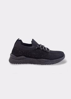 Кроссовки-носки Crystal Lace Colour Pop Trainers Love Lemonade, черный