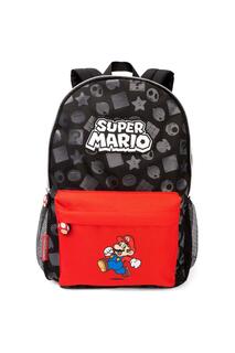 Рюкзак со сплошным принтом Super Mario, черный
