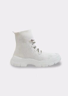 Кроссовки-носки Lace Sock Stretch Trainer Boots Love Lemonade, белый