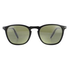 Круглые блестящие черные зеленые минеральные поляризованные солнцезащитные очки 555 нм Serengeti, черный