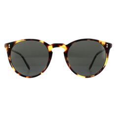 Круглые винтажные поляризованные солнцезащитные очки DTB Midnight Express Oliver Peoples, коричневый
