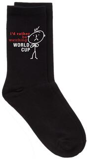 Мужские черные носки из теленка «Я лучше посмотрю на чемпионат мира» 60 SECOND MAKEOVER, черный