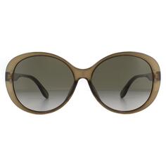 Круглые коричневые коричневые солнцезащитные очки с градиентом Gucci, коричневый