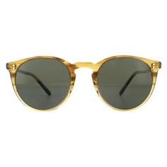 Круглые зеленые поляризованные солнцезащитные очки Canarywood Gradient G-15 Oliver Peoples, коричневый
