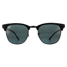 Круглые матовые черные серые металлические солнцезащитные очки Clubmaster RB3716 Ray-Ban, черный