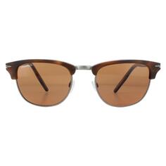 Круглые матовые коричневые минеральные поляризованные коричневые солнцезащитные очки для водителей Serengeti, коричневый