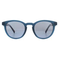 Круглые матовые синие, синие, серые поляризованные солнцезащитные очки Timberland, синий