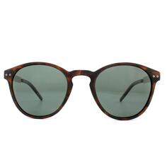 Круглые поляризованные солнцезащитные очки матового цвета Гавана зеленого цвета Polaroid, коричневый