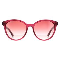 Круглые прозрачные розовые солнцезащитные очки с градиентом и цикламеном Lacoste, фиолетовый