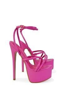 Эффектные туфли на высоком каблуке-шпильке с ремешком на щиколотке &apos;Maia&apos; для вечеринки XY London, розовый