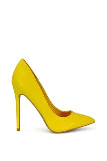 Эффектные туфли-лодочки на высоком каблуке-шпильке с острым носком &apos;Lu Lu&apos; XY London, желтый