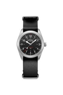 Классические аналоговые кварцевые часы Commando из нержавеющей стали — Gs05535/19 Rotary, черный