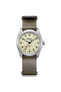 Классические аналоговые кварцевые часы Commando из нержавеющей стали — Gs05535/31 Rotary, белый