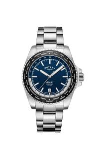 Классические аналоговые кварцевые часы Henley из нержавеющей стали - GB05370/88 Rotary, синий