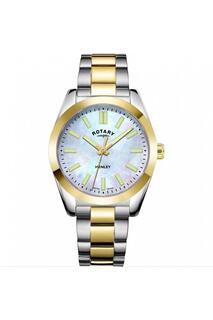 Классические аналоговые кварцевые часы Henley из нержавеющей стали - Lb05281/41 Rotary, белый