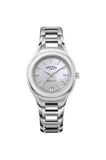 Классические аналоговые кварцевые часы Kensington из нержавеющей стали - Lb05105/41 Rotary, белый