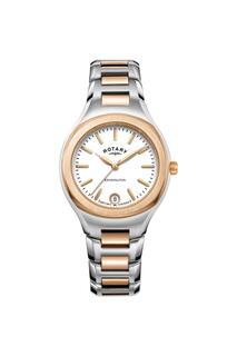 Классические аналоговые кварцевые часы Kensington из нержавеющей стали - Lb05106/02 Rotary, белый
