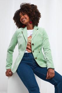 Мятно-зеленый однобортный пиджак из молескина Joe Browns, зеленый