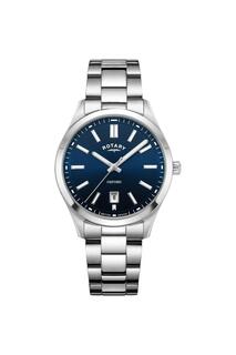 Классические аналоговые кварцевые часы Oxford из нержавеющей стали - GB05520/05 Rotary, синий