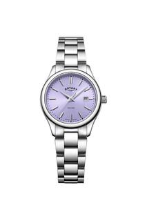 Классические аналоговые кварцевые часы Oxford из нержавеющей стали - Lb05092/75 Rotary, фиолетовый