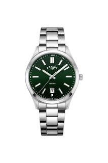 Классические аналоговые кварцевые часы Oxford из нержавеющей стали - Gb05520/24 Rotary, зеленый