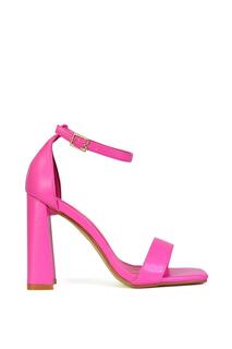 Сандалии на высоком каблуке с квадратным носком и ремешком на щиколотке Kamryn XY London, розовый