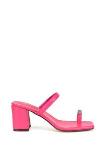 Сандалии на блочном каблуке с квадратным носком и двойным ремешком Daiquiri XY London, розовый