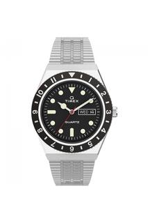 Классические аналоговые кварцевые часы Q Diver из нержавеющей стали TW2U61800 Timex, черный
