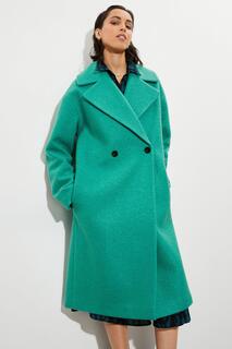 Высокое пальто оверсайз из букле Dorothy Perkins, зеленый