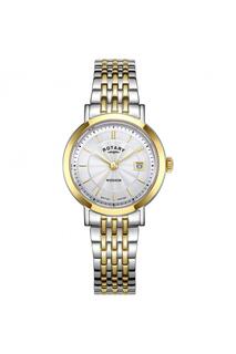 Классические аналоговые кварцевые часы Windsor из нержавеющей стали - Lb05421/70 Rotary, серебро