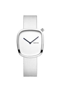 Классические аналоговые кварцевые часы из нержавеющей стали - 18034-007 Bering, белый