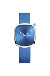 Классические аналоговые кварцевые часы из нержавеющей стали - 18034-308 Bering, синий