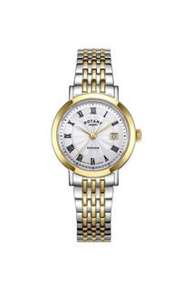 Классические аналоговые кварцевые часы Windsor из нержавеющей стали - Lb05421/01 Rotary, серебро