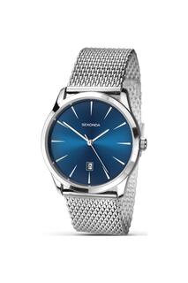 Классические аналоговые кварцевые часы из нержавеющей стали - 1065 Sekonda, синий