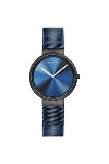 Классические аналоговые кварцевые часы из нержавеющей стали - 19031-327 Bering, синий