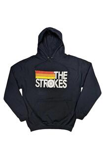 Толстовка в полоску с логотипом The Strokes, темно-синий