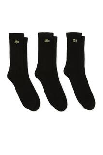 Набор из 3 носков унисекс SPORT с высоким вырезом Lacoste, черный