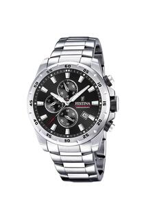Классические аналоговые кварцевые часы из нержавеющей стали - F20463/4 Festina, черный